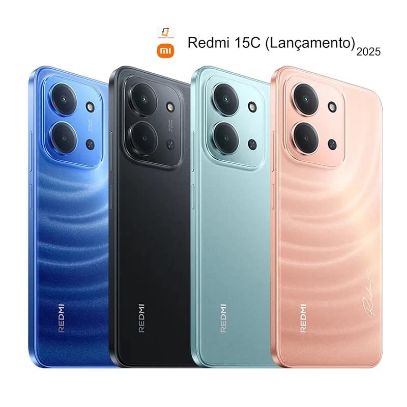 Xiaomi Redmi 15C Dual Sim 128GB cores 4GB RAM Tela 6.9", 6000mah