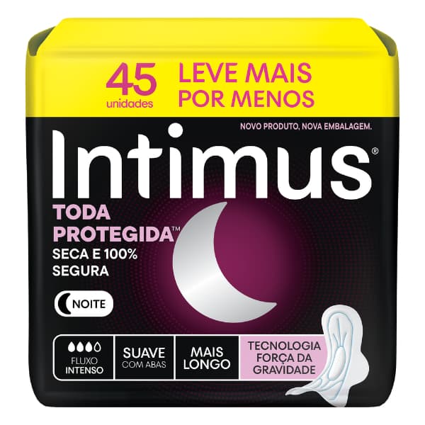 Absorvente Intimus Toda Protegida Noturno Suave C/A 45
