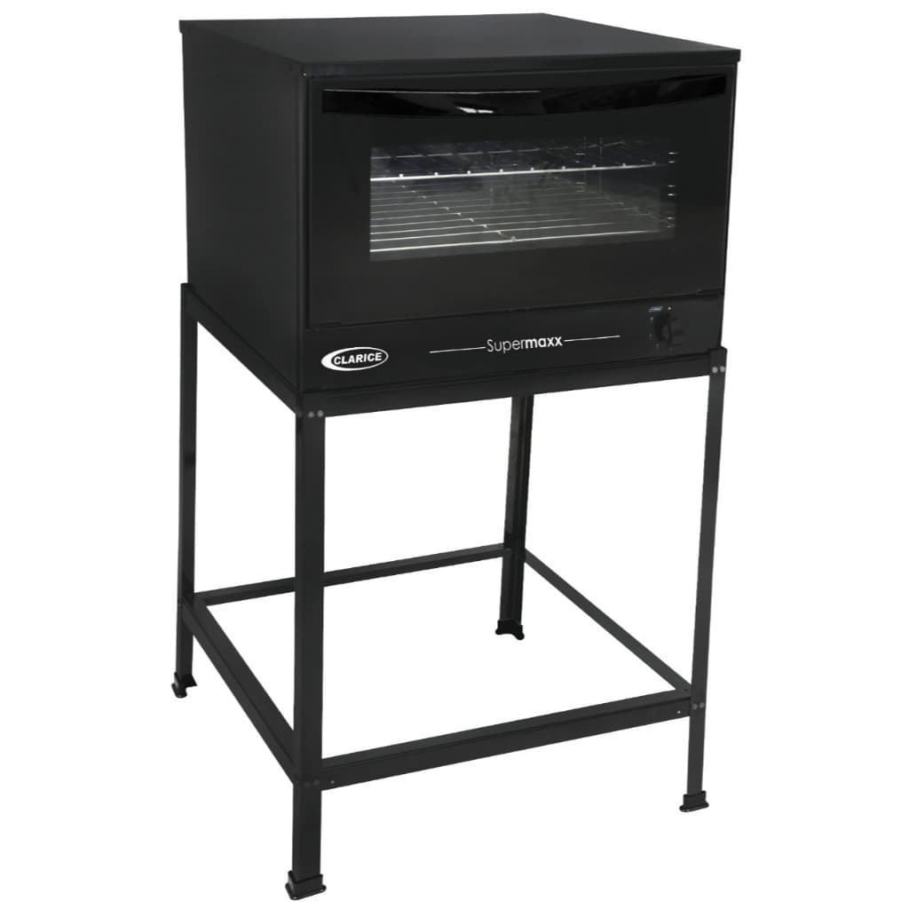 Forno Pedestal 84L Easy Clean Compacto Bivolt Porta de Vidro Grade Dupla Aquece 300° Semi Industrial preto