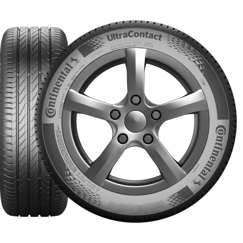 Kit de 2 pneus Continental UltraContact 205/65 R16 95H montados em roda de liga leve