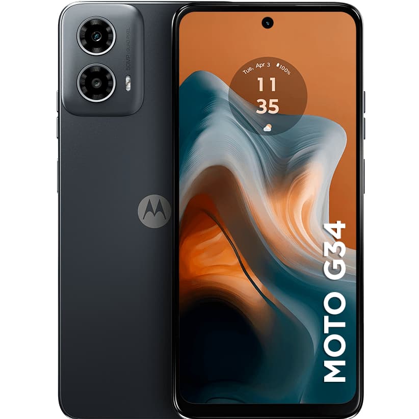 Smartphone Motorola Moto G34 5G 128GB 8GB (4GBRAM+4GB Ram Boost) Al Camera 50MP NFC Preto