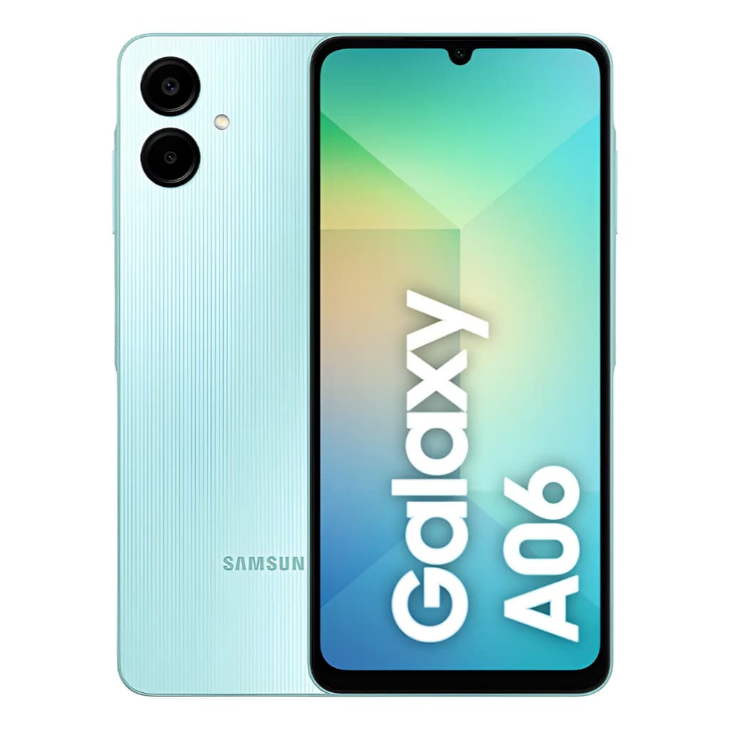 Smartphone Samsung Galaxy A06 azul com tela HD+ de 6,7 polegadas