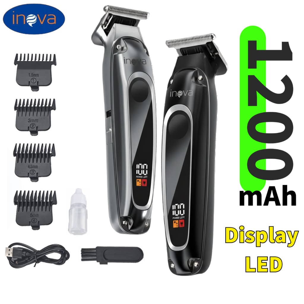 Inova Máquina De Cortar Cabelo e Aparelho Barbeador Elétrico Para Fazer Barba Cortador USB Profissional Hair Trimmer