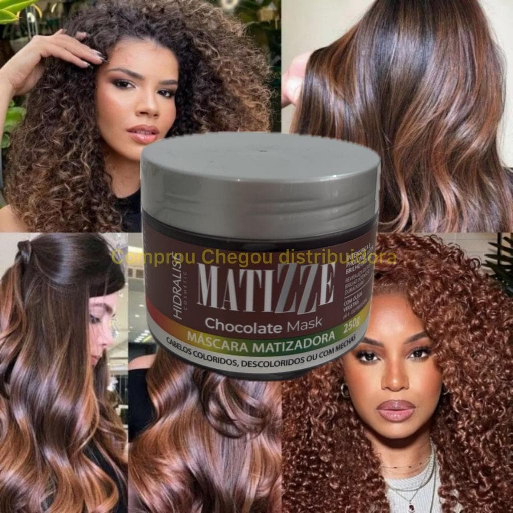 TONALIZANTE AVELÃ ACOBREADO CHOCOLATE 100% NATURAL SEM AMÔNIA MORENA Matizze Hidralise Cosméticos