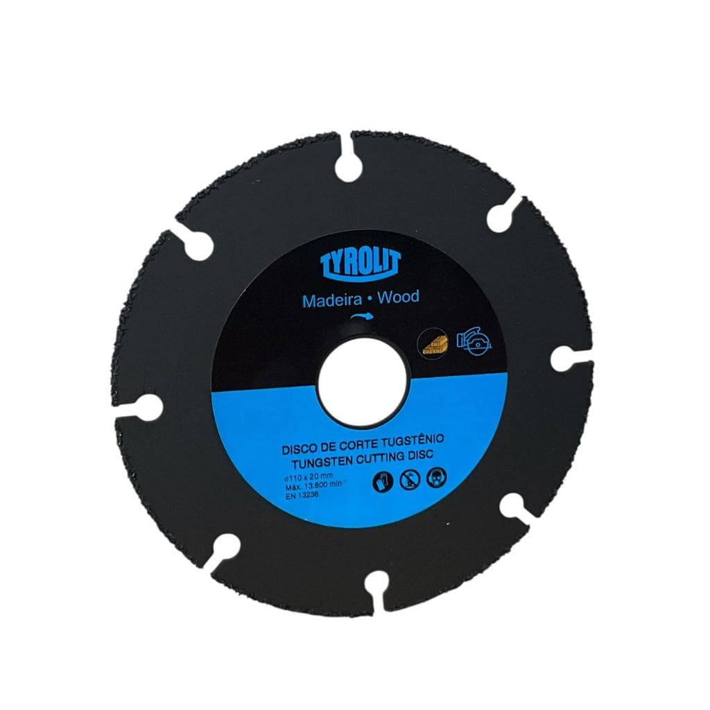 Disco de Corte 110mm Tungstênio Serra Madeira MDF Compensado