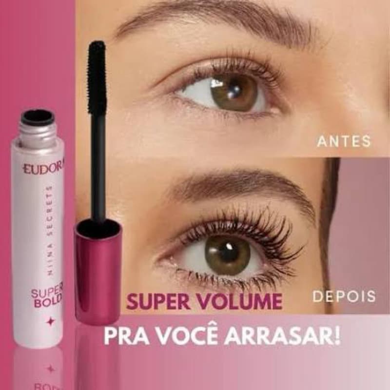Máscara Para Cílios Super Bold Niina Secrets 10G – Volume Extremo & Olhar Poderoso