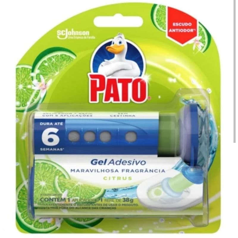 Embalagem de Pato Gel Adesivo UPerfume com fragrância Citrus, marca scJohnson.