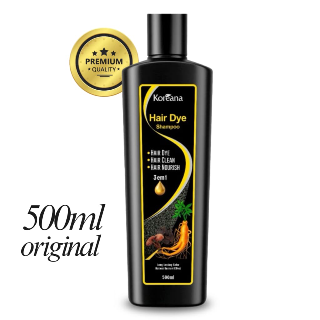 01 - Shampoo Tonalizante Preto 500ml – Cobre Cabelos Brancos Instantaneamente.