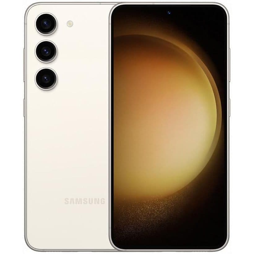 Smartphone Samsung Galaxy S23+ 5G branco, 6.6 polegadas, câmera quádrupla, tela AMOLED