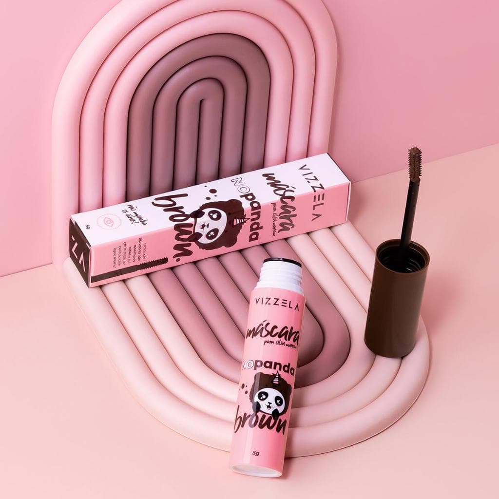 Máscara Para Cílios No Panda Brown Marrom Peel Off Vegano Orginal Vizzela