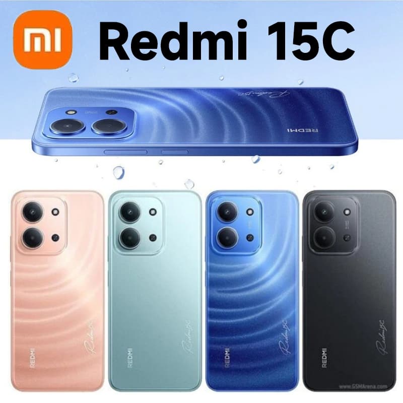 Smartphone Celular Xiaomi Redmi 15C 8GB+256GB RAM 8MP Bateria 6000mAh, Proteção IP64