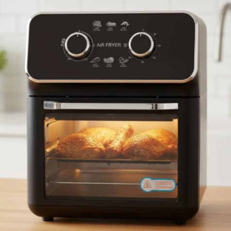 Fritadeira Elétrica Airfryer Forno Over 12l - Homeland Cor Preto 220v