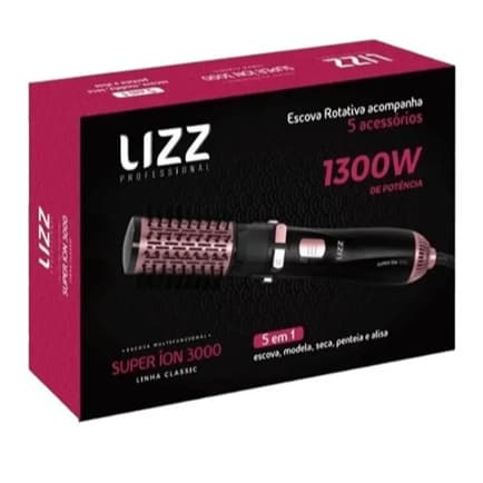 LIZZ ESCOVA ROTATIVA SUPER ION 3000 5 EM 1 127V