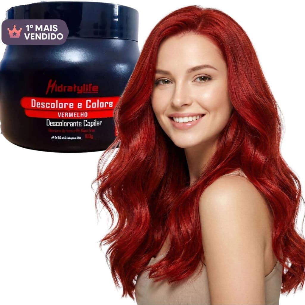 Pó Descolorante Vermelho | 100g Ação Rápida E Uniforme | Prepara Cabelos Para Vermelho Vibrante