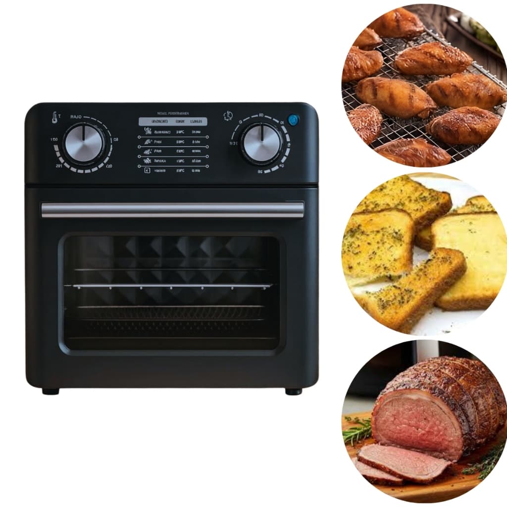 Fritadeira Elétrica Air Fryer Oven 10 Litros 1000w Preta Bak Preta 220v