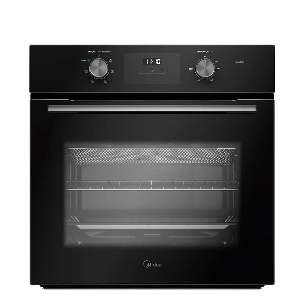 Forno Elétrico de Embutir Midea 68L Digital Com Função Air Fryer, Grill, Iluminação Interna e Timer