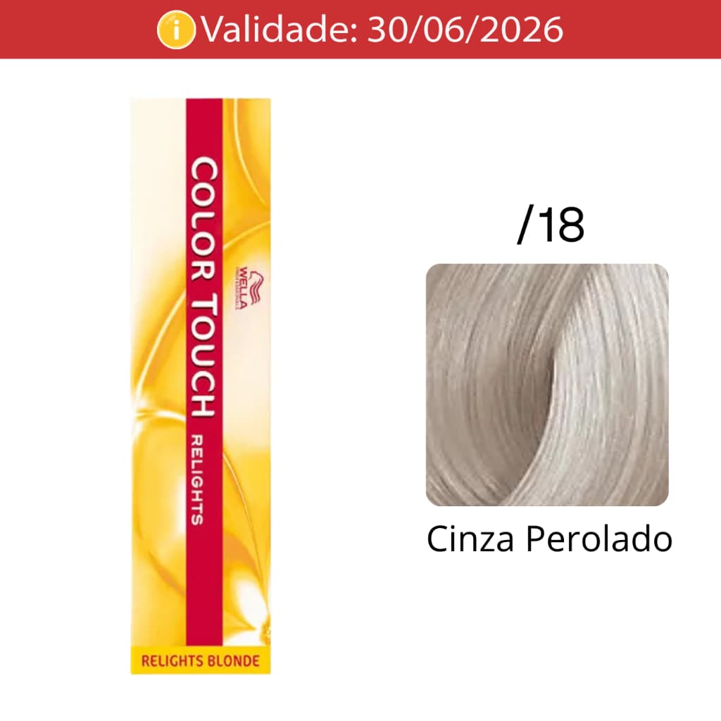 Tonalizante Color Touch Relights Wella Professionals - Cor /18 Cinza Perolado 60g