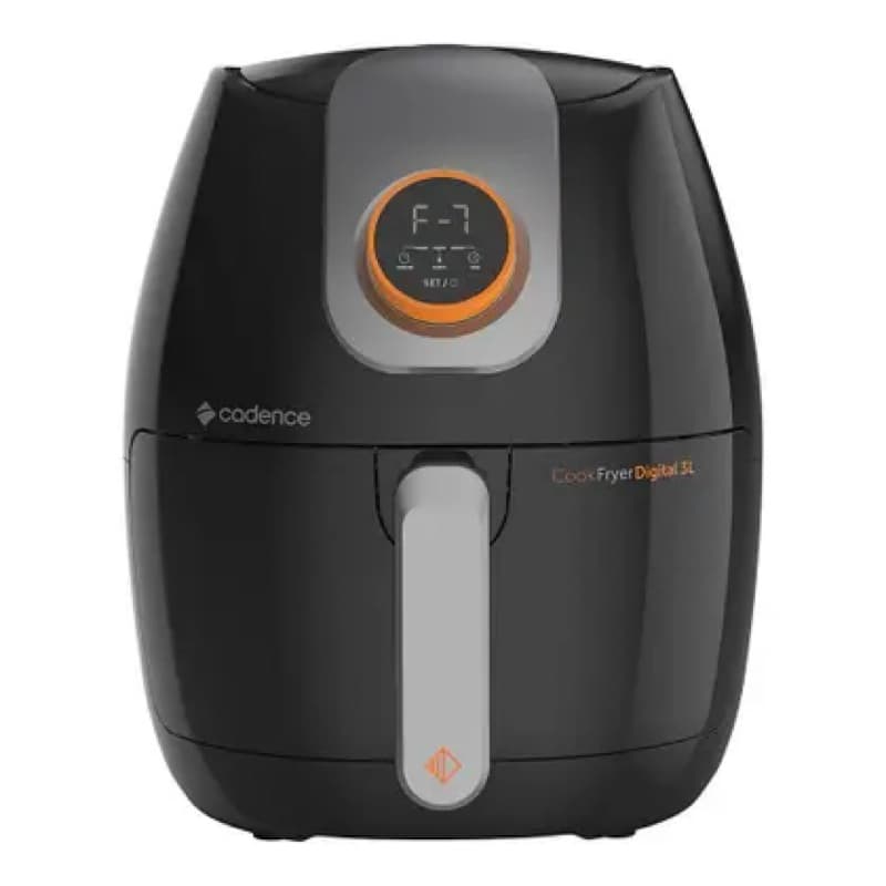 Air Fryer Fritadeira Elétrica Digital sem Óleo 3L Cadence 220v Cook Fryer Preta 1250W de potência