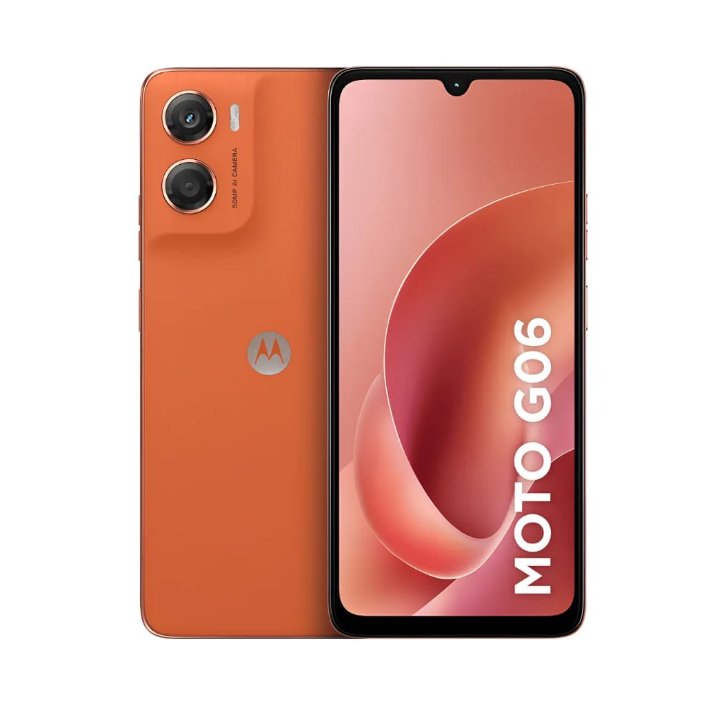 Smartphone Motorola Moto G06 128GB, 4G LTE, 12GB RAM Boost*, Câmera 50MP, Tela 6.9" - Laranja