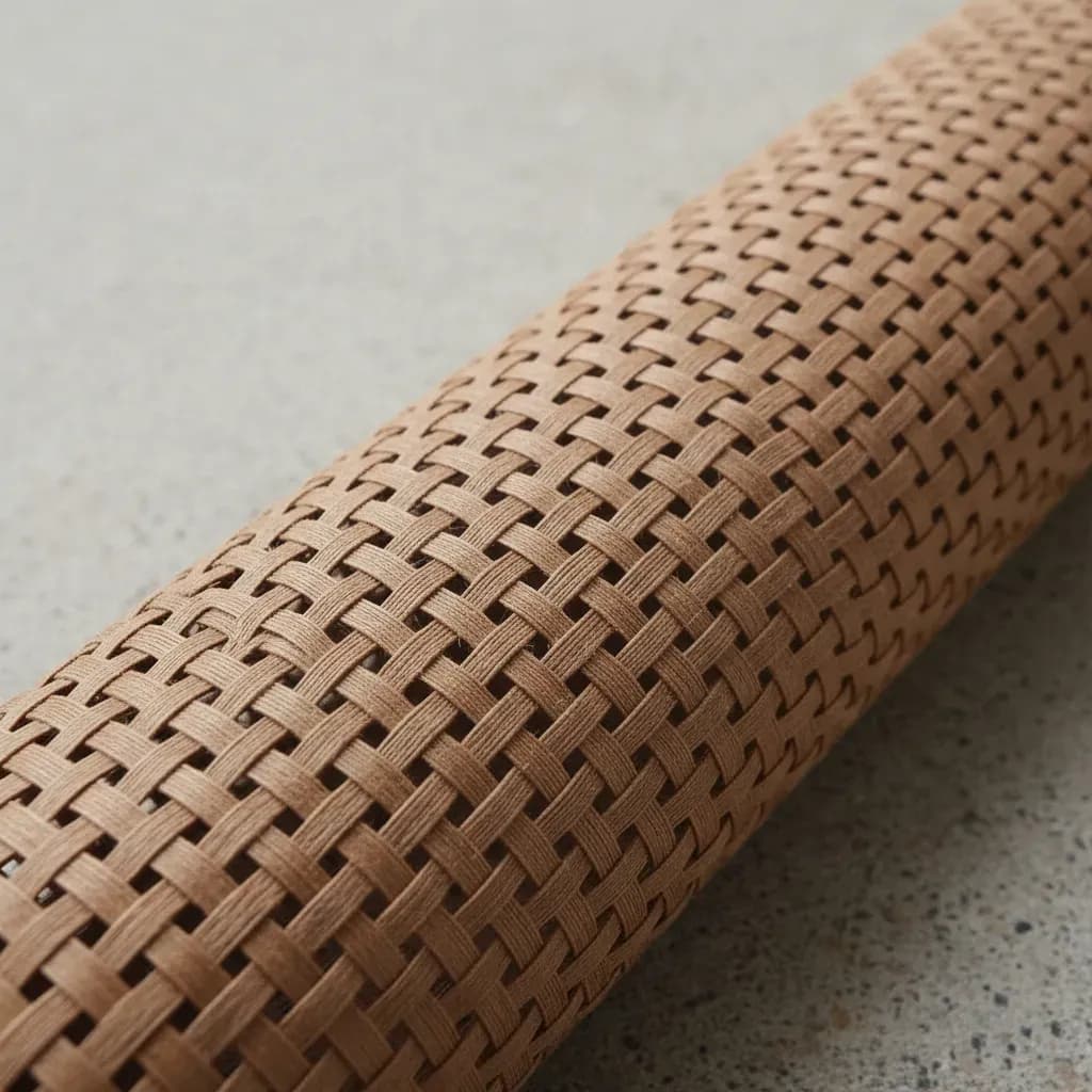 Palhinha Indiana Quadriculada Palha da India Tela Rattan Forro Natural Fibras Imbuia Mel / Nogueira / Mel 50cm