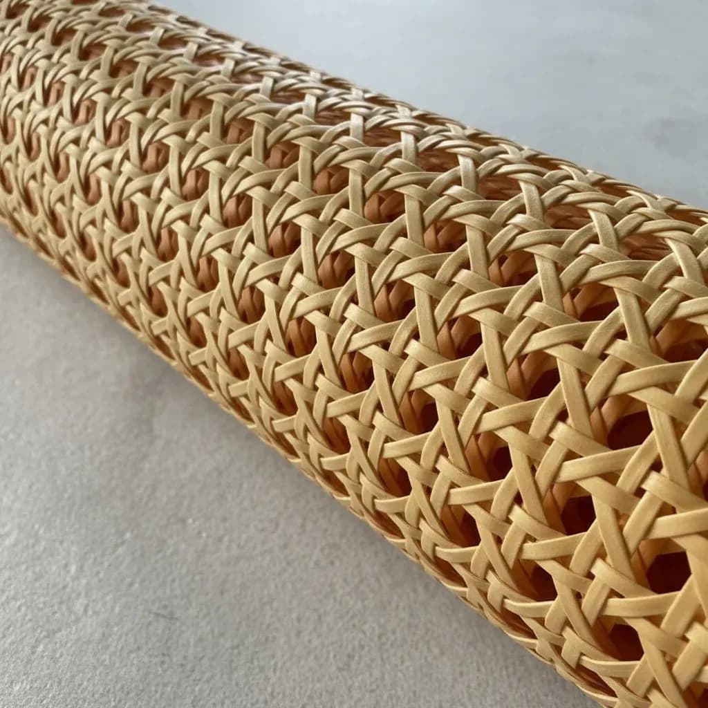 Palhinha Indiana Palha da India Sextavada Tela Fibra Natural Rattan Natural 50x50cm