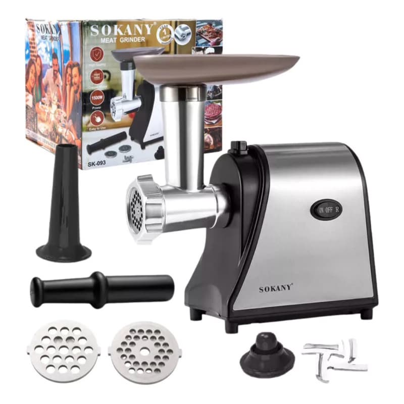 Máquina Moer Moedor De Carne Elétrico 500W-1500W Faz Linguiça Carne Frango 110V 220V