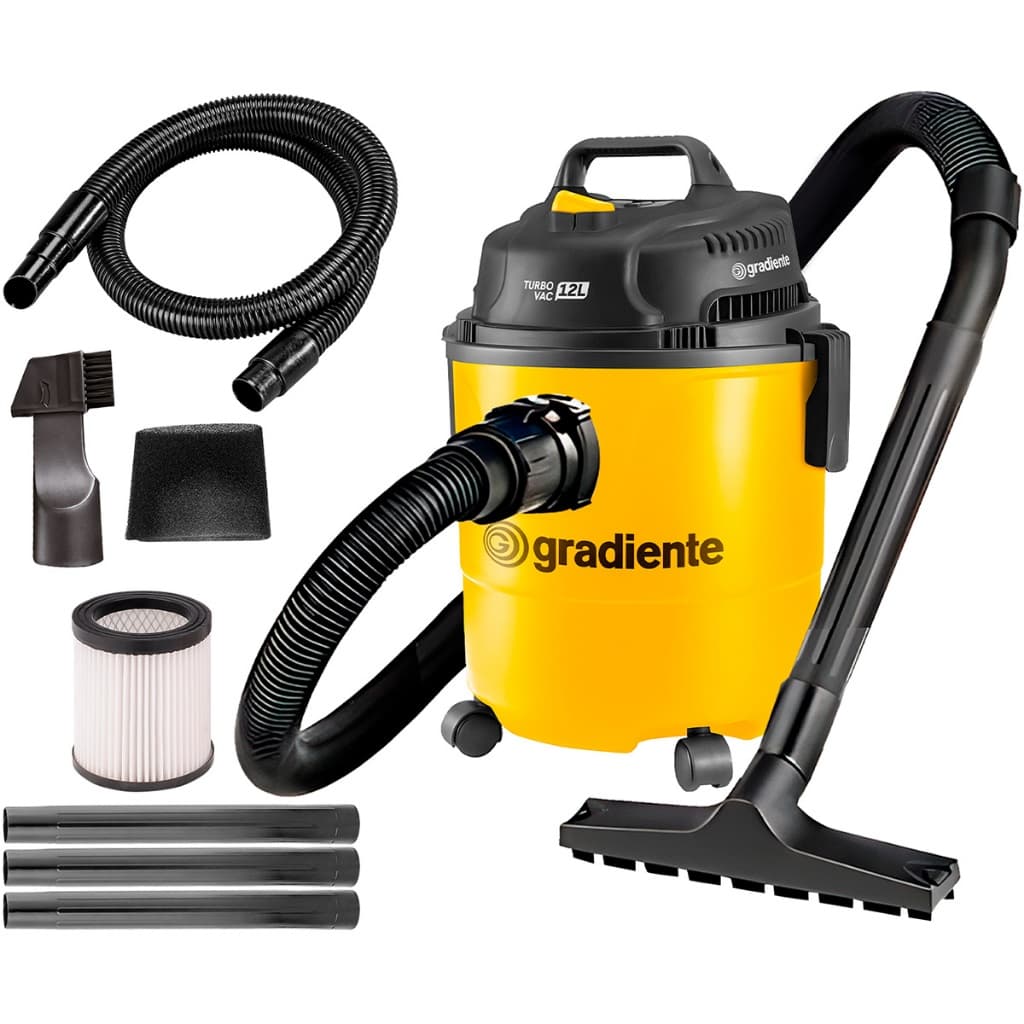 Aspirador de pó e água multiuso Gradiente 12L 1200W com acessórios