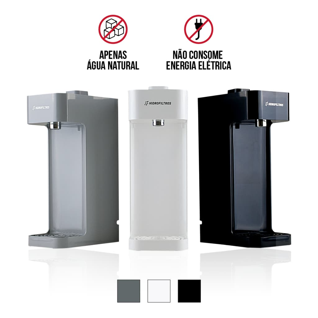 Filltro Purificador de Água Natural facile com Refil de Carvão Ativo Refil C3 Selo Imetro Anti Cloro