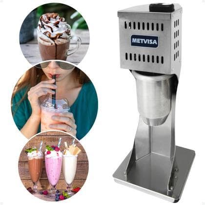 Batedora De Milk shake Profissional Inox - Metvisa 220v