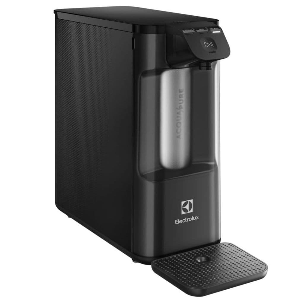 Filtro de Água Purificador Gelada Fria e Natural Compacto Electrolux PE 12P Preto Bivolt Touch Refil