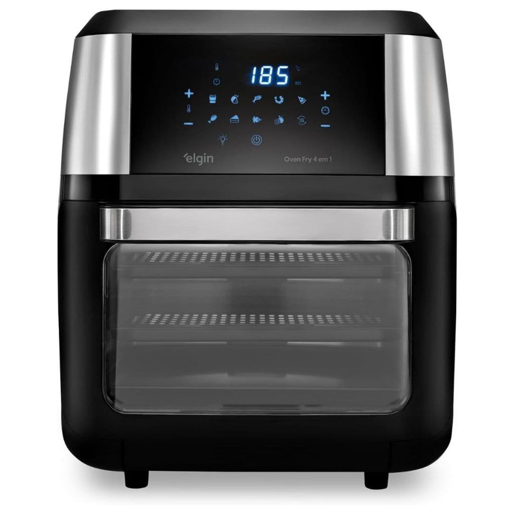 Fritadeira Forno Air Fryer Oven Fry 12L 1800W Digital Inox com Acessórios Elgin