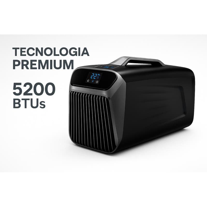 Ar Condicionado Portátil Premium 5200 BTUs Compacto Silencioso 110v, tecnologia premium, 5200 BTUs.