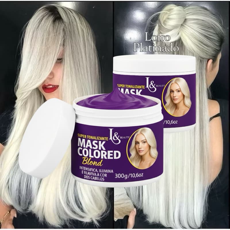 Máscara Tonalizante Roxo Para Cabelos Loiros Colored L&beauty 300g