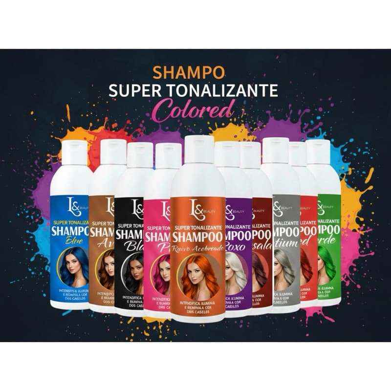 Shampoo Tonalizante Colored 100% Natural 300ML - L&Beauty COSMÉTICOS