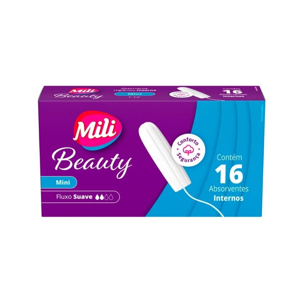 Absorvente Interno Mili Beauty Pacote com 16 unidades