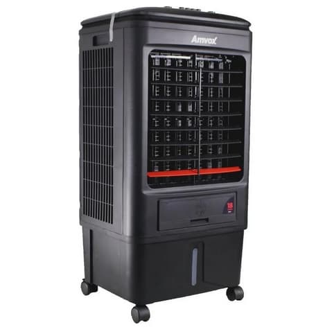 Climatizador de ar Amvox 18L preto com rodas e display digital
