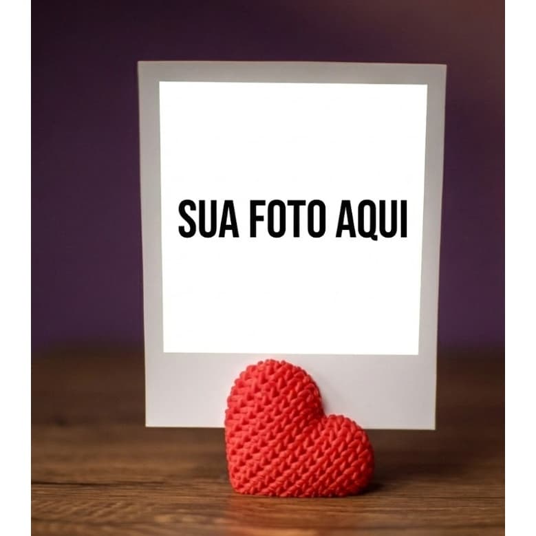 Porta-Retrato Coração Decorativo | Presente Romântico Personalizado Porta Polaroid dia dos namorados