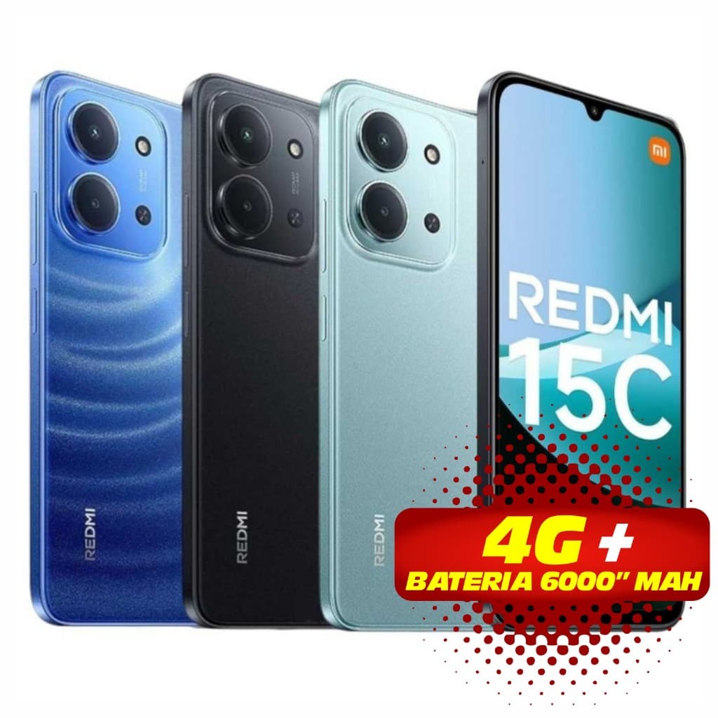 Celular Xiaomi Redmi 15C 4G Tela LCD 6.9" Câmera 50MP Versão GLOBAL