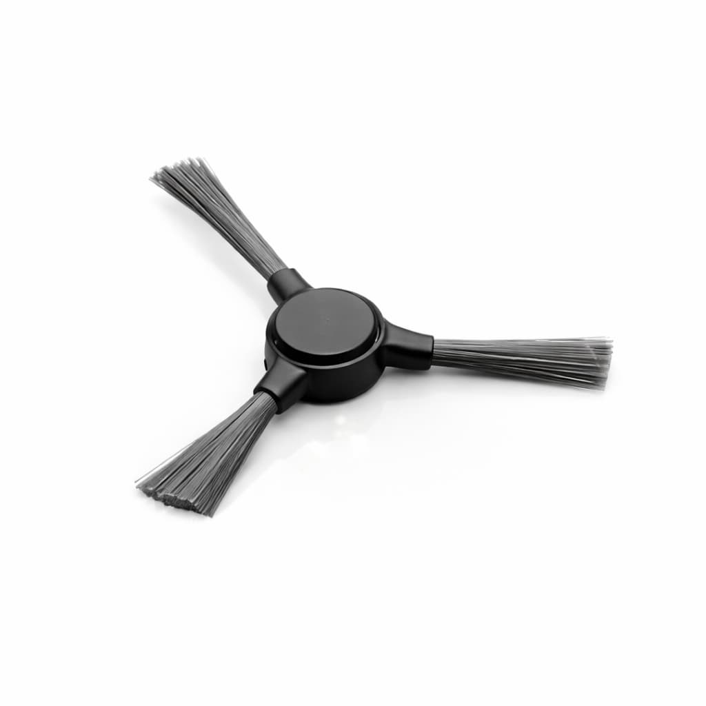 Escova lateral para robô aspirador com cerdas cinzentas e disco preto