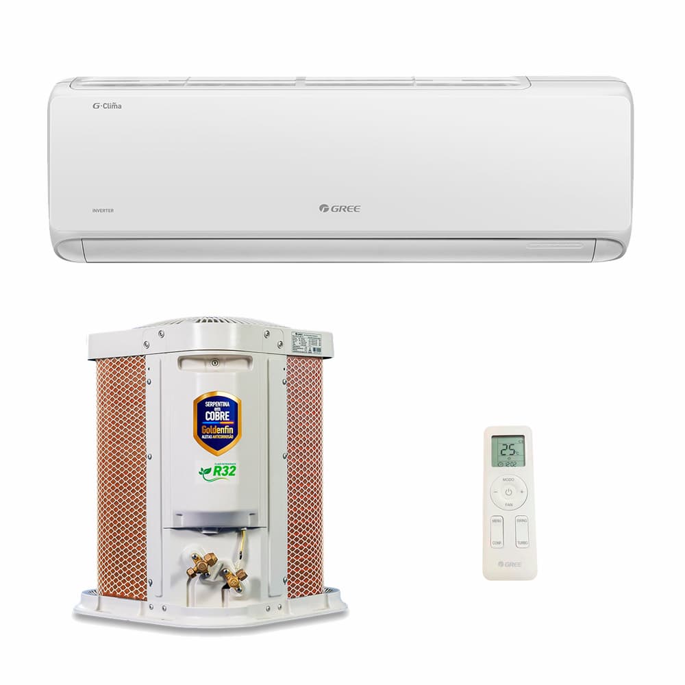 Ar Condicionado Split Hi-Wall Inverter G-Clima Gree 27.000 Btus Frio 220V com controle remoto