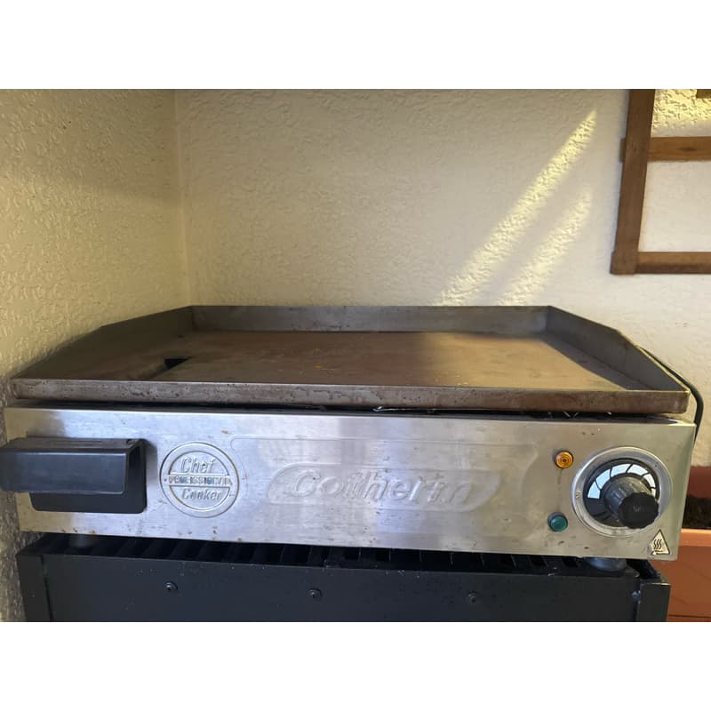 Chapa Lanches Elétrica Grill 40X30 1200W Cozinha Cotherm Profissional Industrial Inox