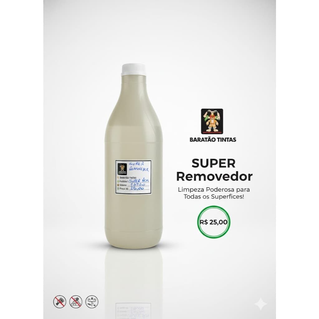 Super Removedor Base Solvente Para Limpezas Pesadas Pisos Paredes Maquinas