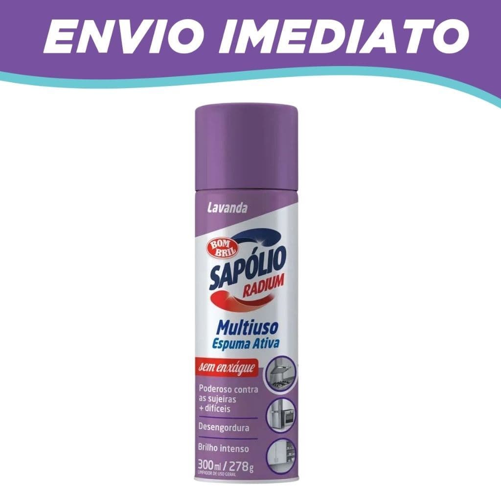 Sapólio Radium Espuma Ativa Bombril 300ml - Lavanda
