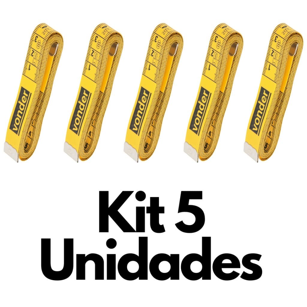 Kit 1/3/5 Fitas Métrica 1,5 m / 150cm Premium - Vonder