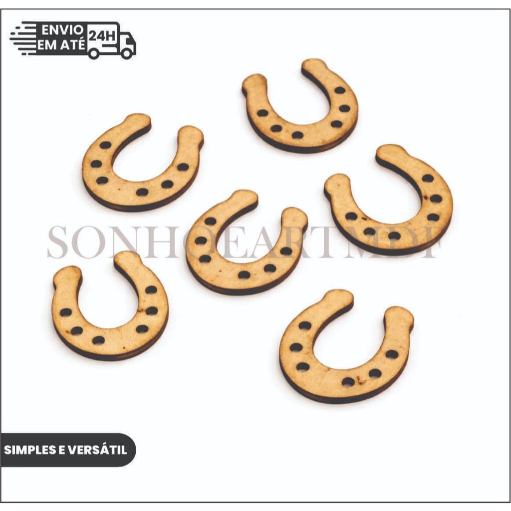 kit Mini Ferradura MDF Cru 3mm Para Pintar e Decorar - Kit Lembrancinha Artesanato chá de bebê maternidade