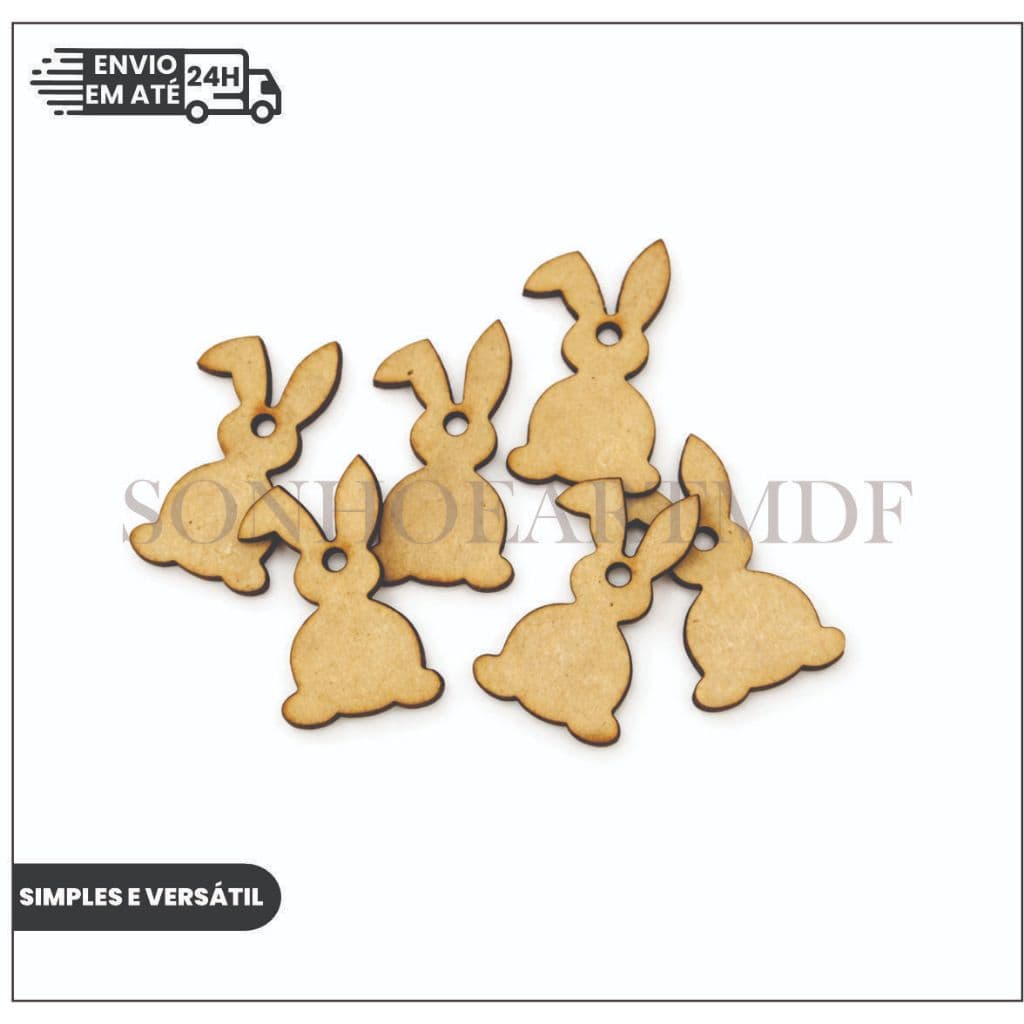 kit Mini coelho coelhinho MDF Cru 3mm Para Pintar e Decorar - Kit Lembrancinha Artesanato chá de bebê maternidade