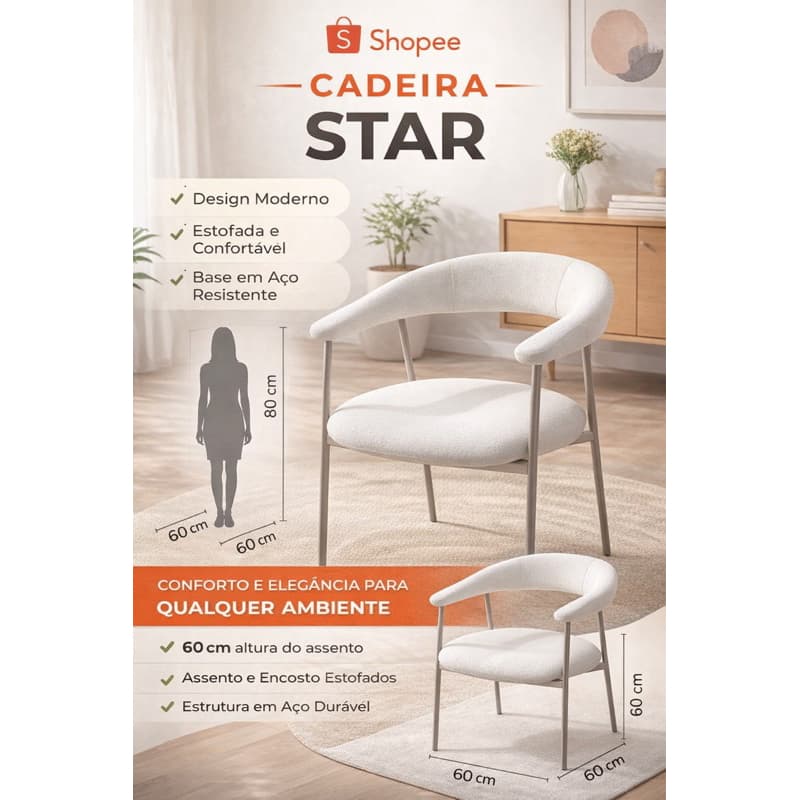 cadeira star, poltrona moderna cadeira moderna, , cadeira , cadeira para sala de jantar, cadeira decorativa,  aço