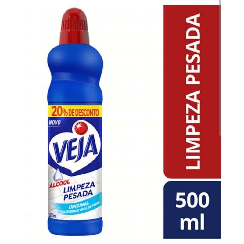 Veja Limpador Limpeza Pesada 500ml - Poder de Limpeza 2X, Remoção de Sujeiras Difíceis, Cheiro Agradável