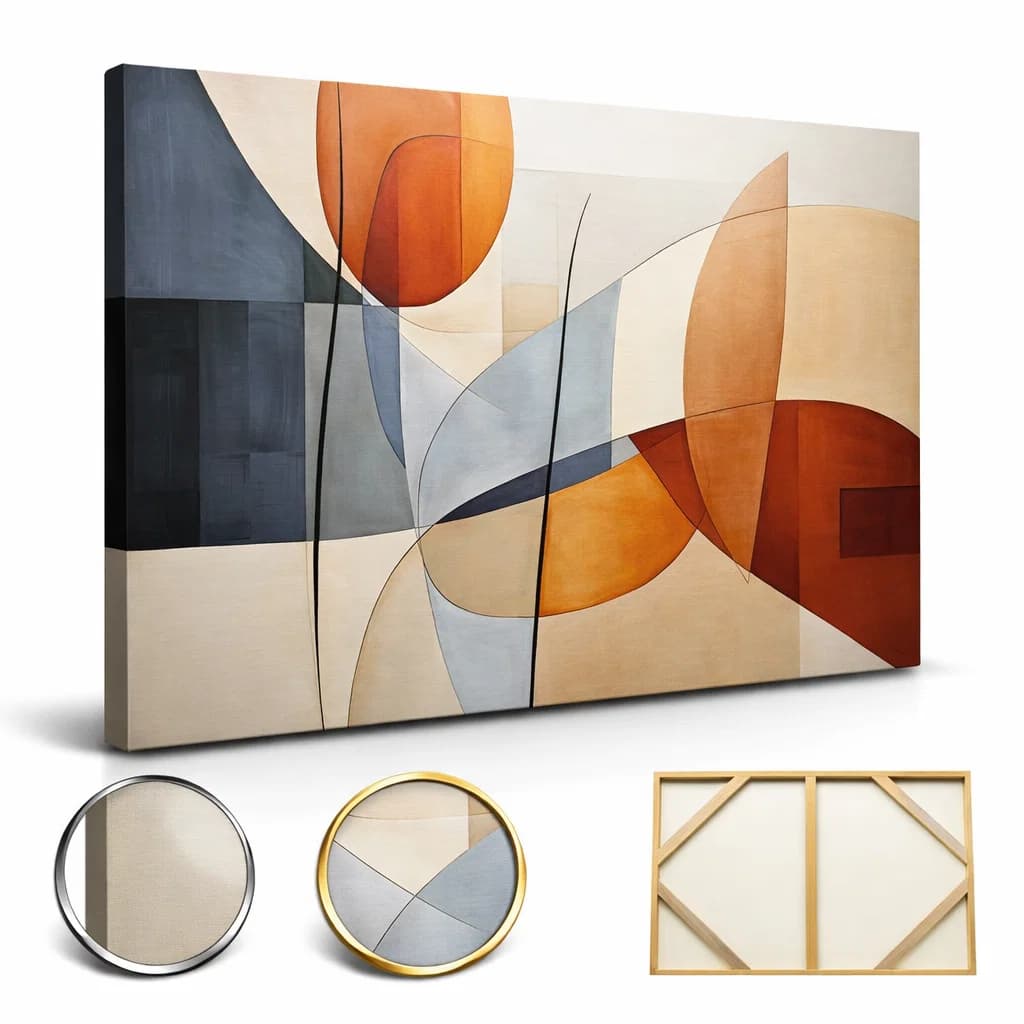 Quadro abstrato geométrico Boho grande decorativo tecido 4k entrada hall