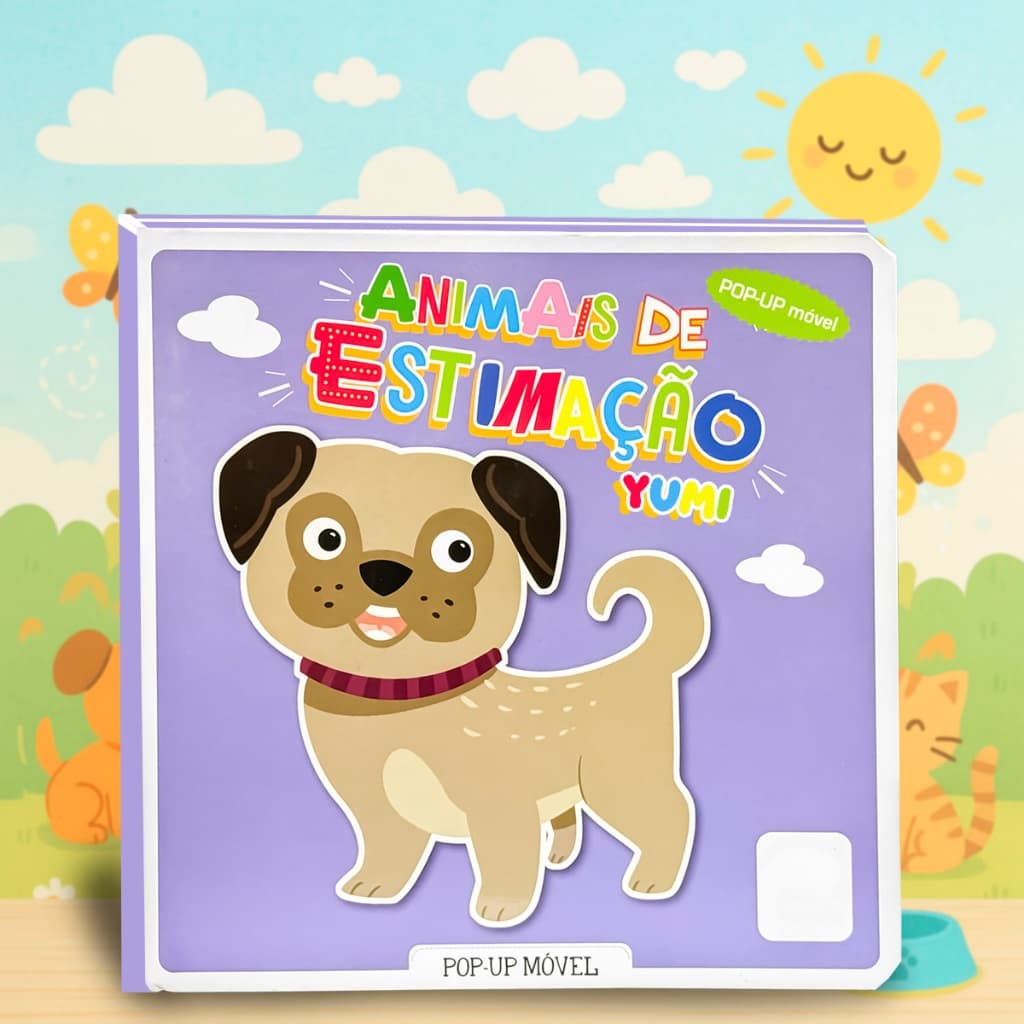 Livro 3D Para Crianças : Animais De Estimação | Leitura Interativa Com Pop-Up Móvel Veja Os Pets Andarem - Com Capa Dura